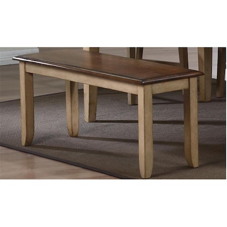 Fine-Line Brook Bench in Wheat with Pecan Seat FI537079